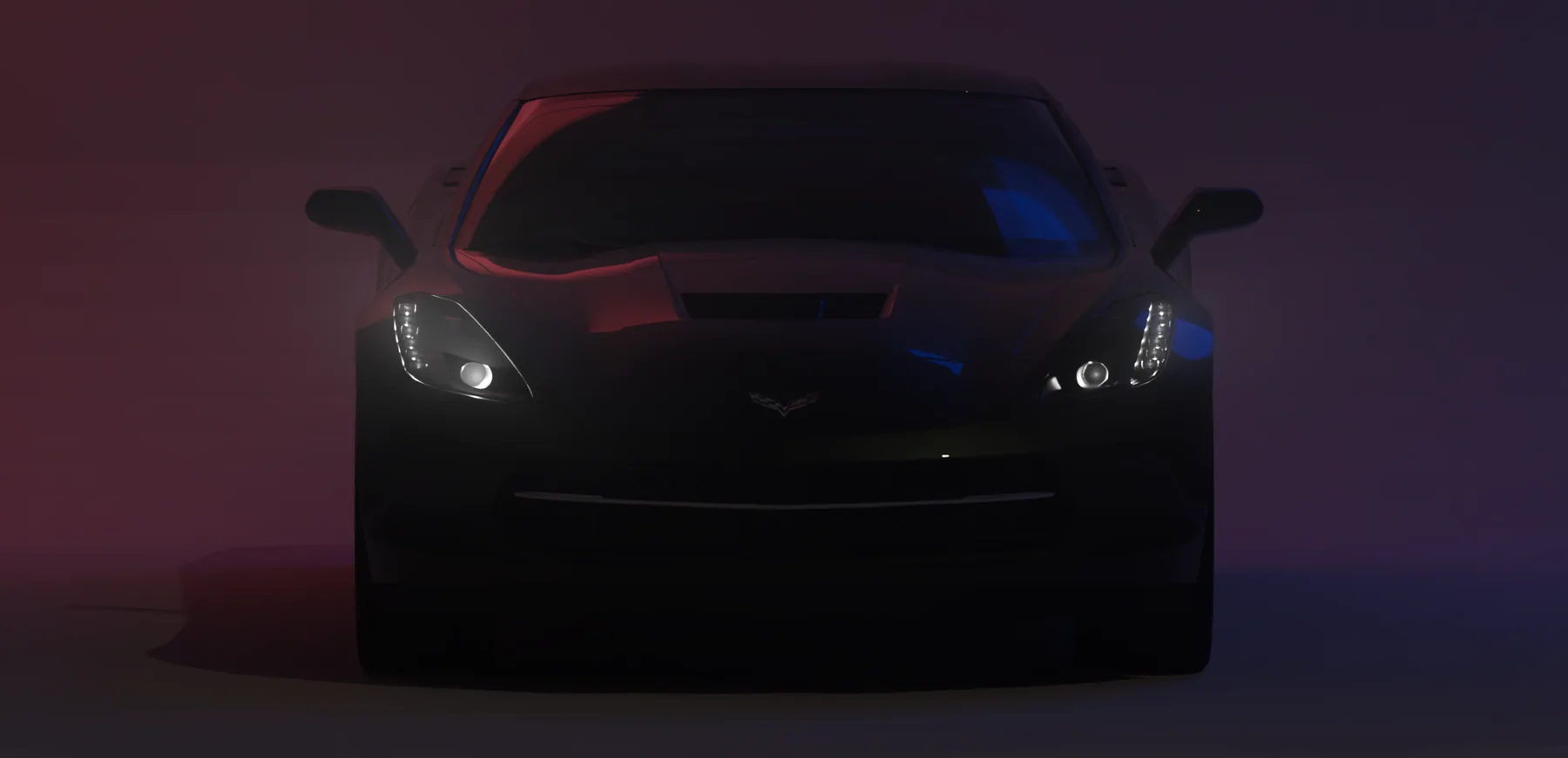 cinematic car render front